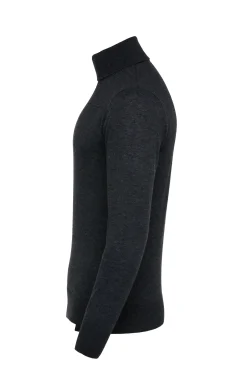 Holland Cooper Fine Roll Neck Knit Charcoal