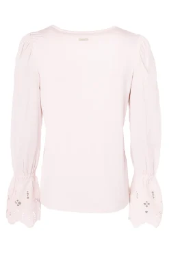 Holland Cooper Francesca Jersey Blouse Palest Pink Online