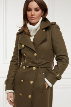 Holland Cooper Full Length Chelsea Trench Coat Khaki Online