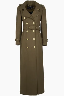 Holland Cooper Full Length Chelsea Trench Coat Khaki Online