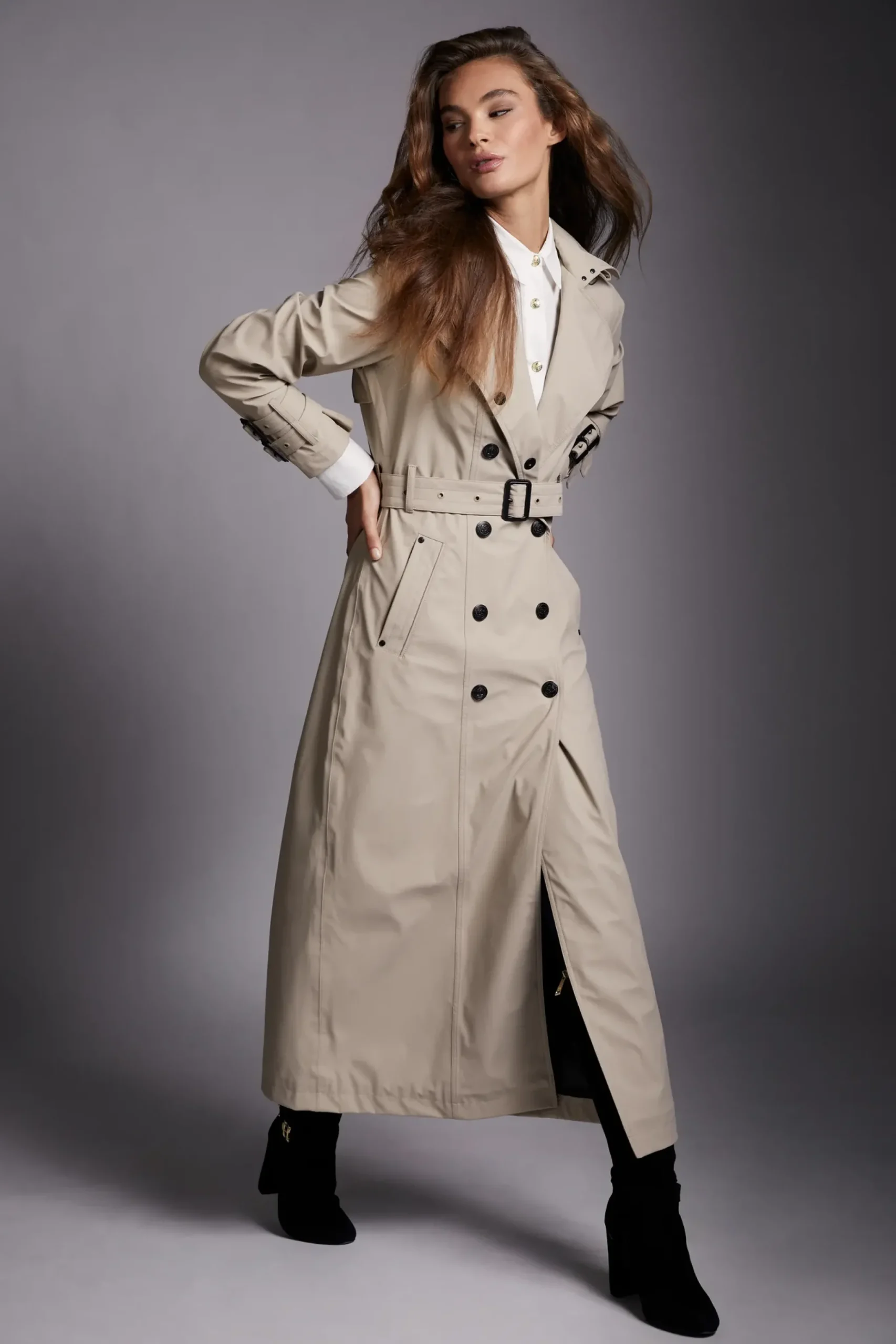 Holland Cooper Full Length Kendal Waterproof Trench Coat Outlet