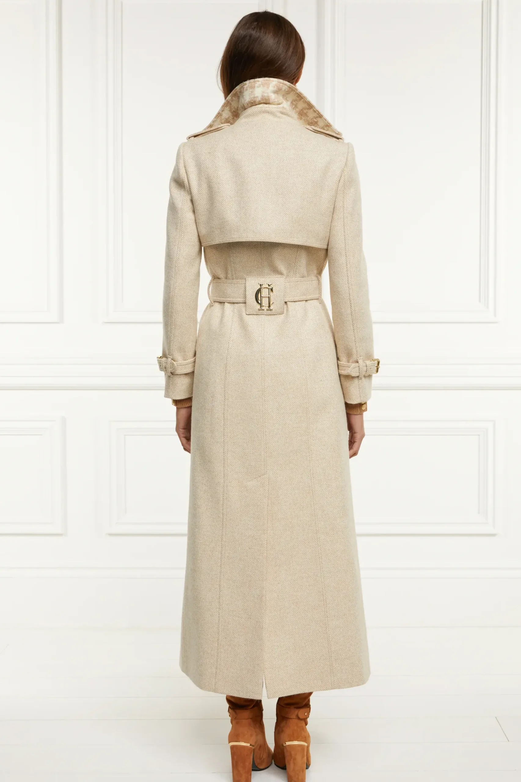 Holland Cooper Full Length Marlborough Trench Coat Biscuit Clearance