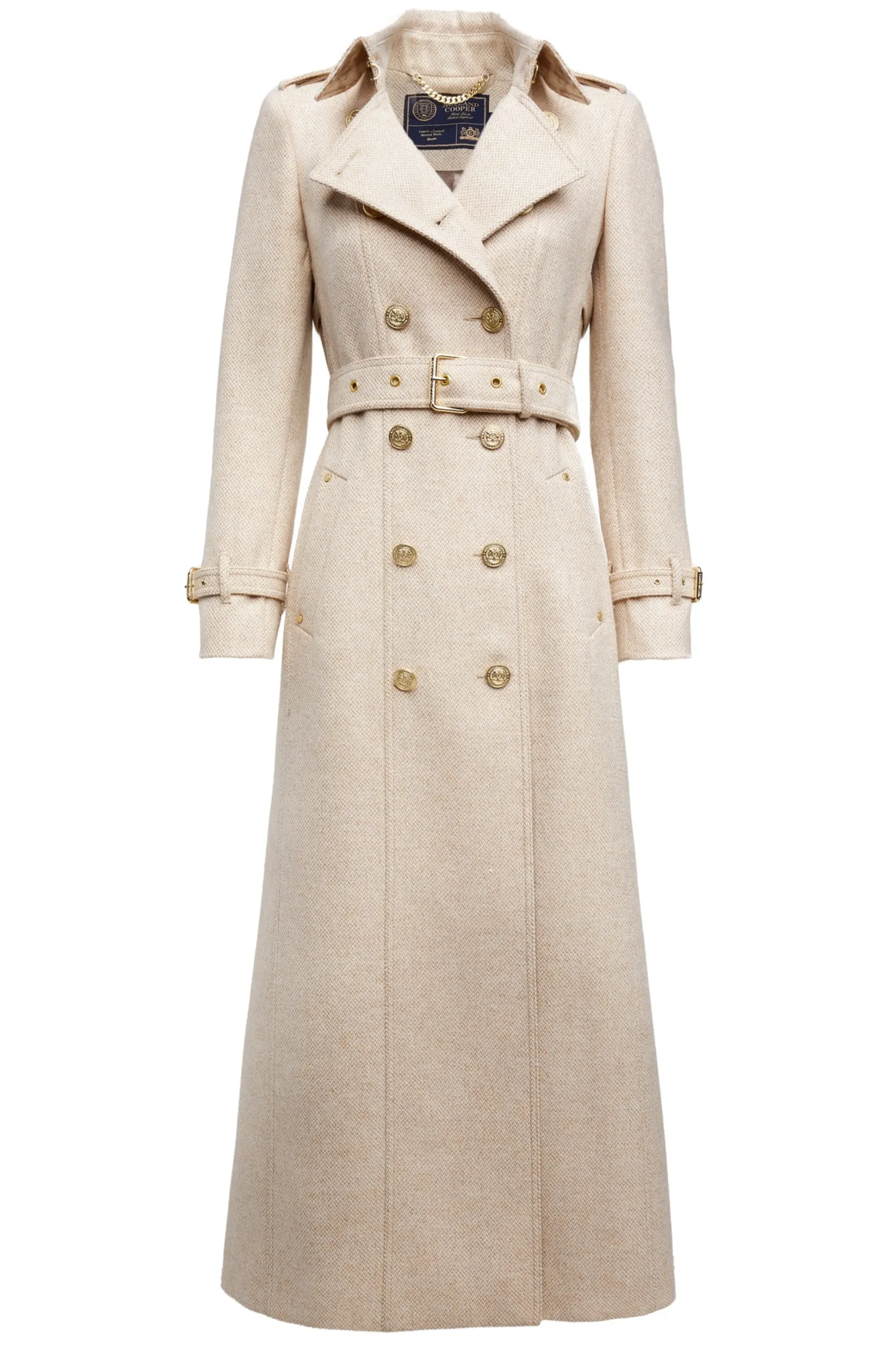 Holland Cooper Full Length Marlborough Trench Coat Biscuit Clearance