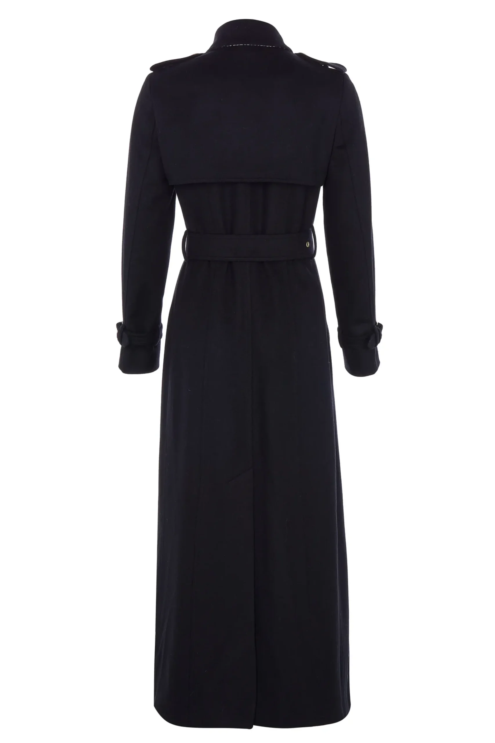 Holland Cooper Full Length Marlborough Trench Coat Soft Black New