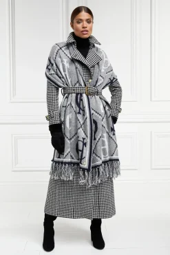 Holland Cooper Full Length Marlborough Trench Coat Houndstooth Sale