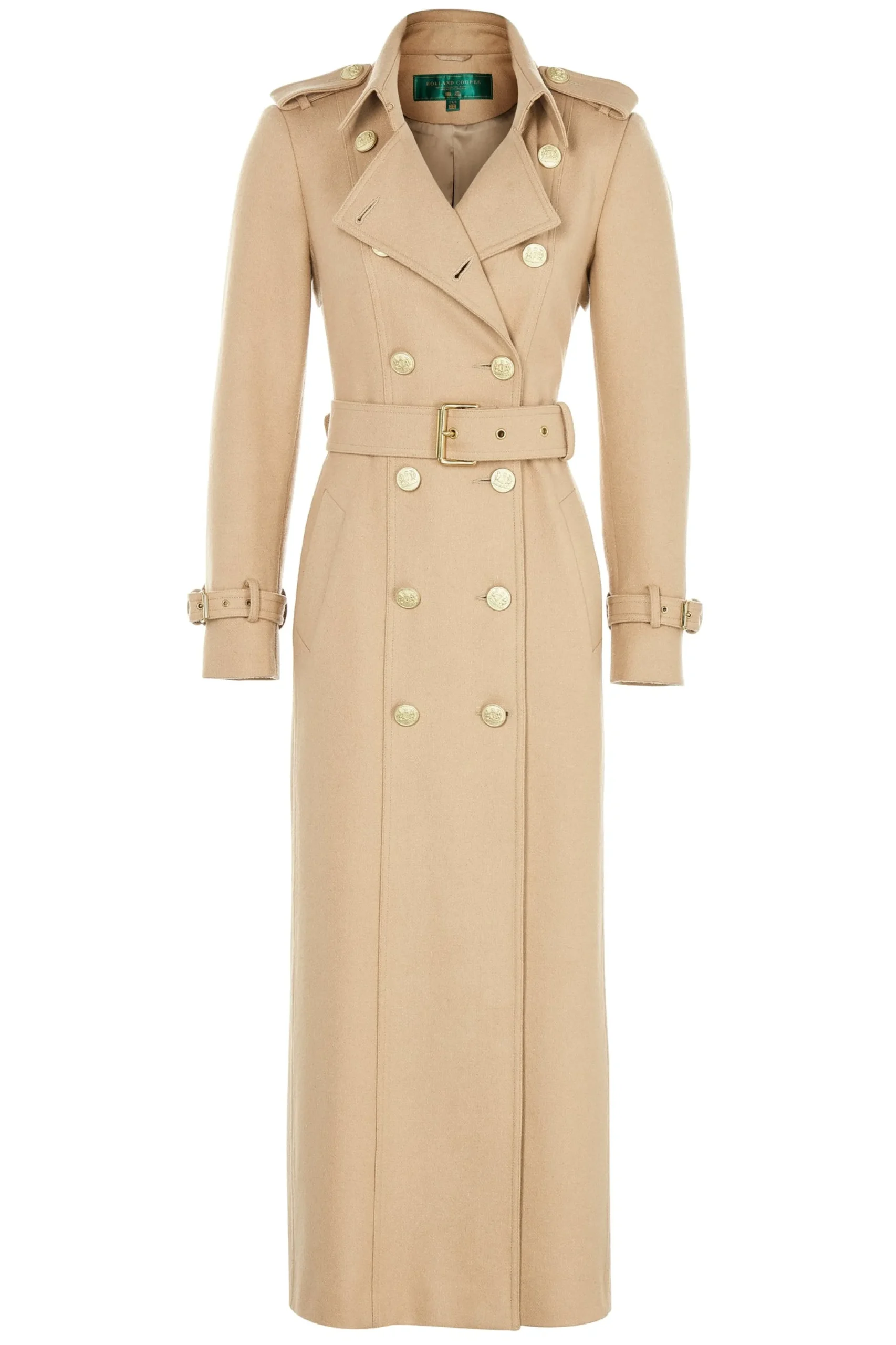 Holland Cooper Full Length Marlborough Trench Coat Camel Hot