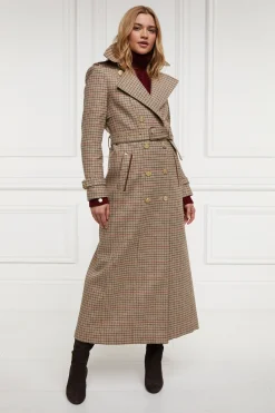 Holland Cooper Full Length Marlborough Trench Coat Charlton Tweed Best