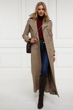Holland Cooper Full Length Marlborough Trench Coat Charlton Tweed Best