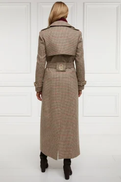 Holland Cooper Full Length Marlborough Trench Coat Charlton Tweed Best
