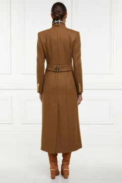 Holland Cooper Full Length Regency Coat Dark Camel Sale