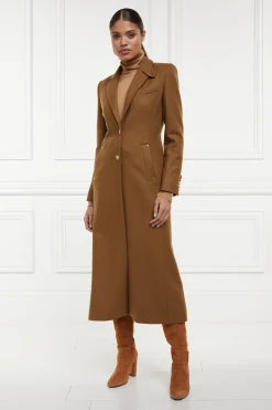 Holland Cooper Full Length Regency Coat Dark Camel Sale