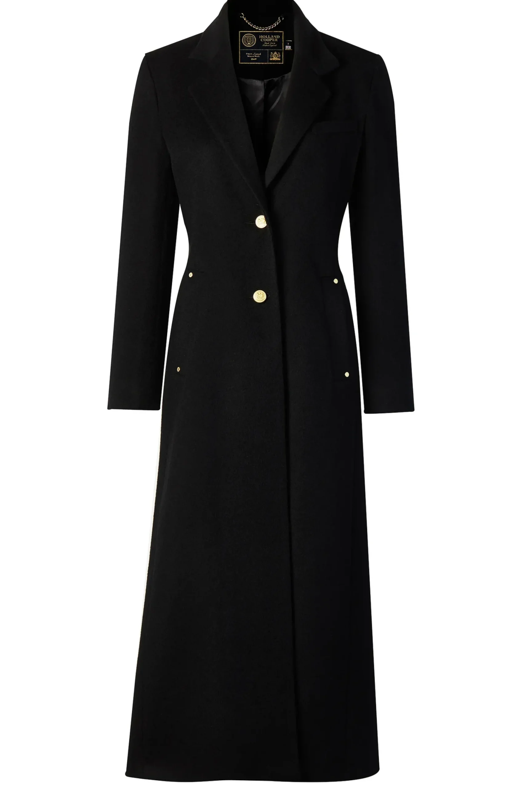 Holland Cooper Full Length Regency Coat Soft Black Online