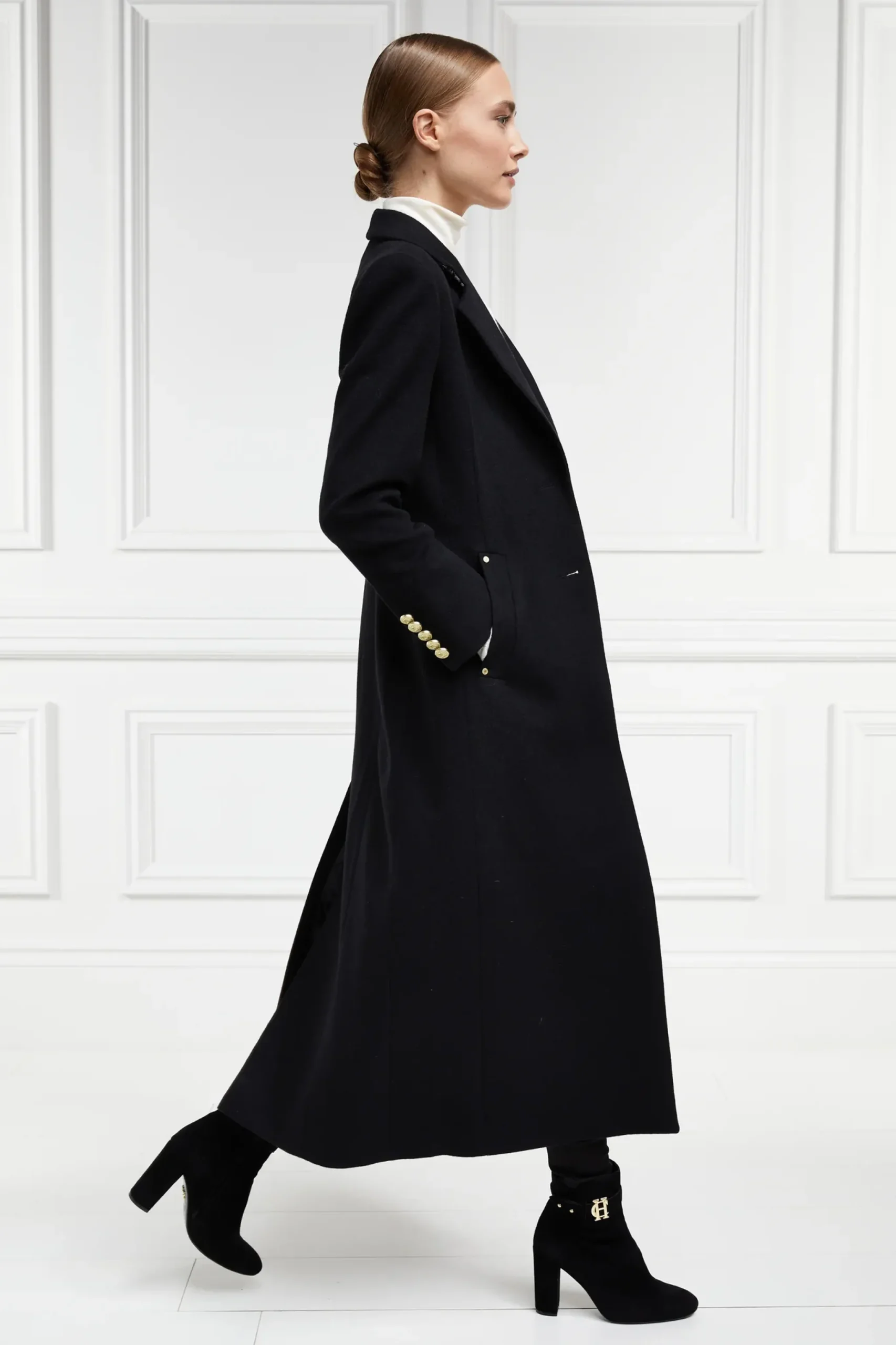 Holland Cooper Full Length Regency Coat Soft Black Online
