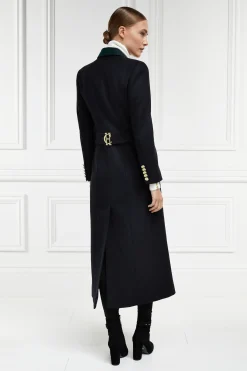 Holland Cooper Full Length Regency Coat Soft Navy Blackwatch Clearance
