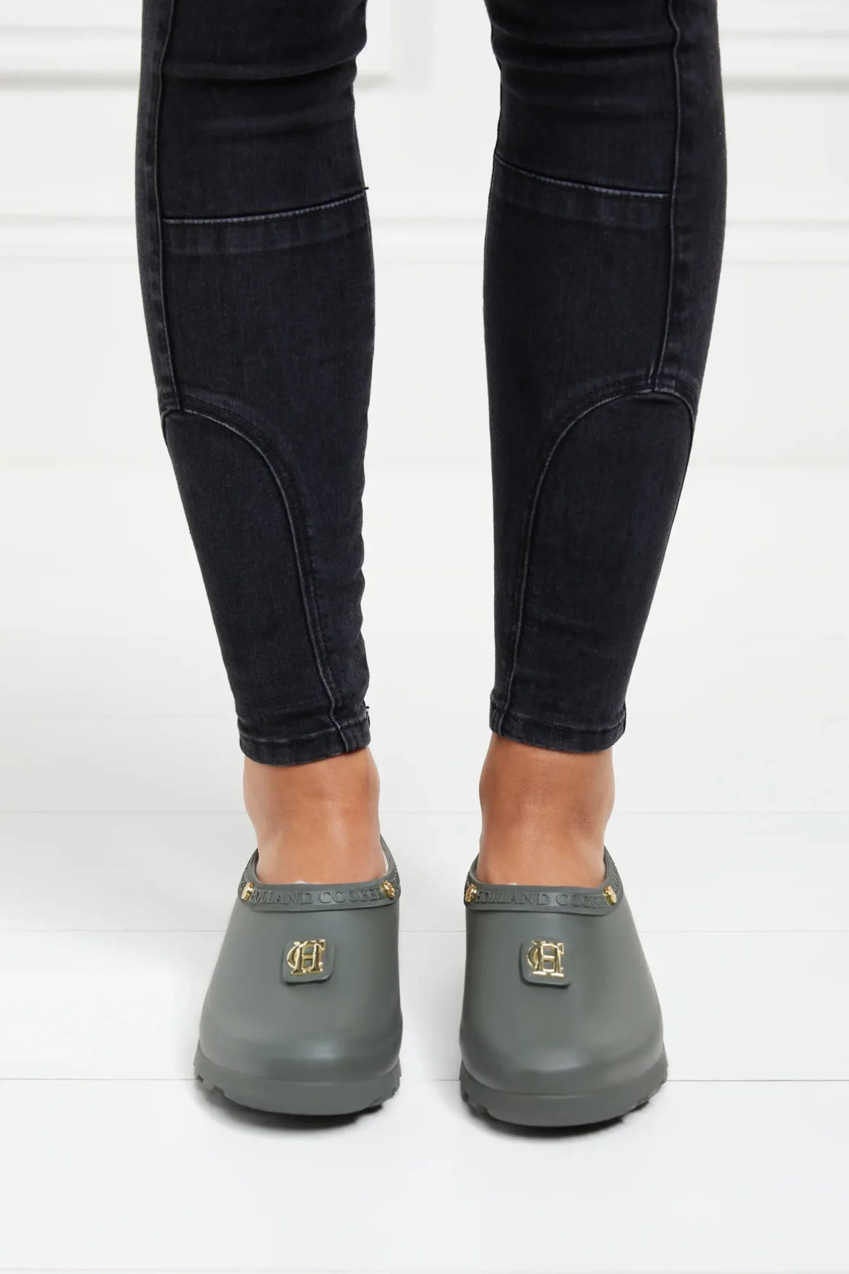 Holland Cooper Gardening Loafer Matte Green Discount