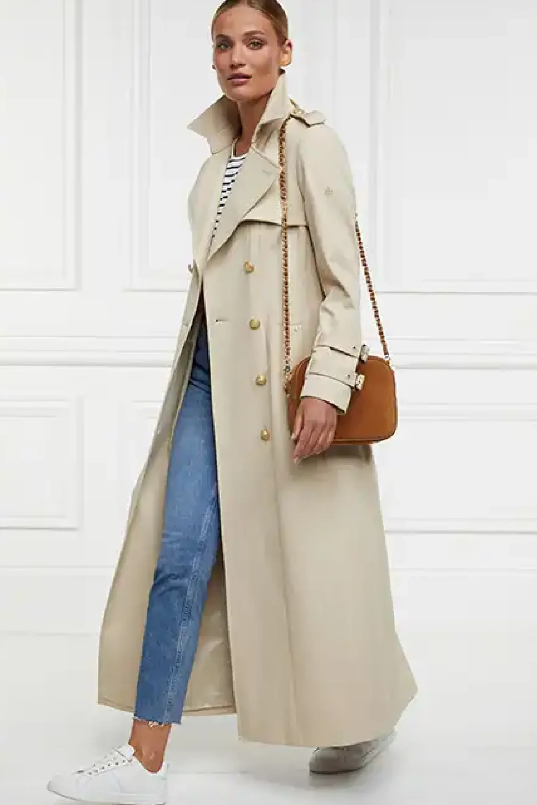 Holland Cooper Gatcombe Full Length Trench Coat New