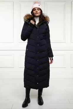 Holland Cooper Glacier Full Length Puffer Ink Navy Hot