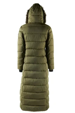 Holland Cooper Glacier Full Length Puffer Khaki New