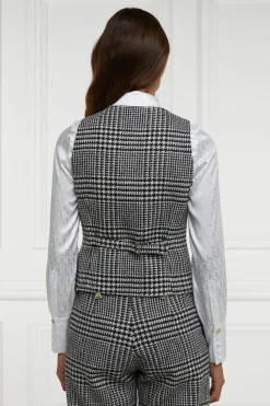 Holland Cooper Hampton Waistcoat Large Scale Prince of Wales Mono
