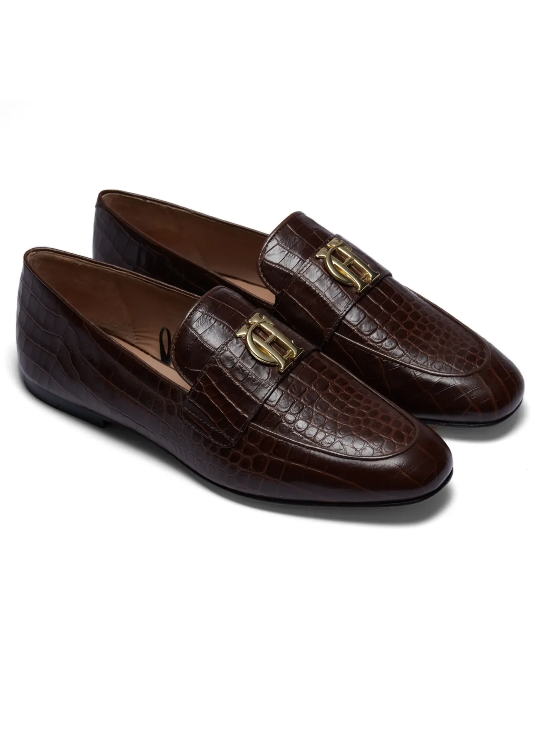 Holland Cooper Harvard Loafer Chocolate Croc Sale