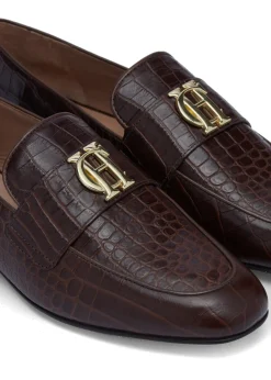 Holland Cooper Harvard Loafer Chocolate Croc Sale