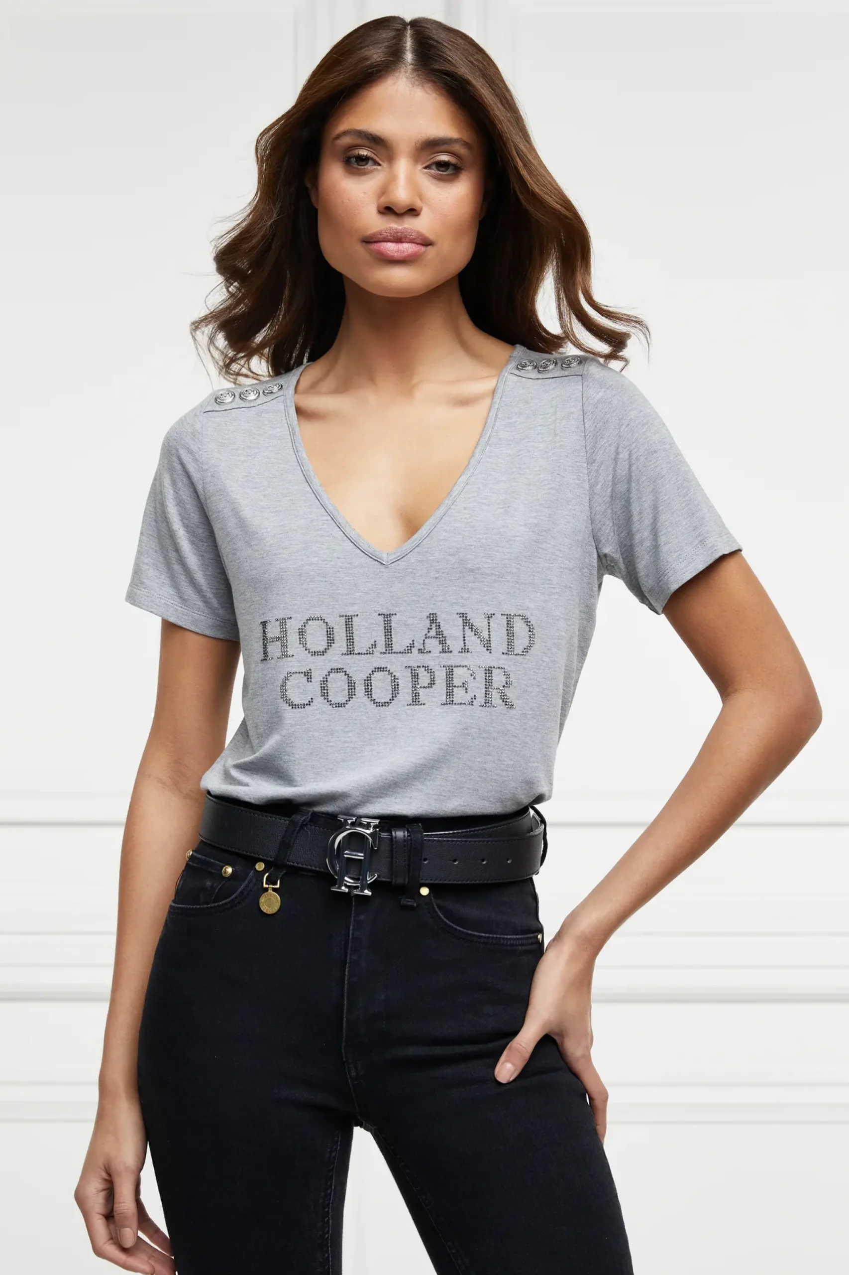 Holland Cooper HC Classic Belt Black Silver Online