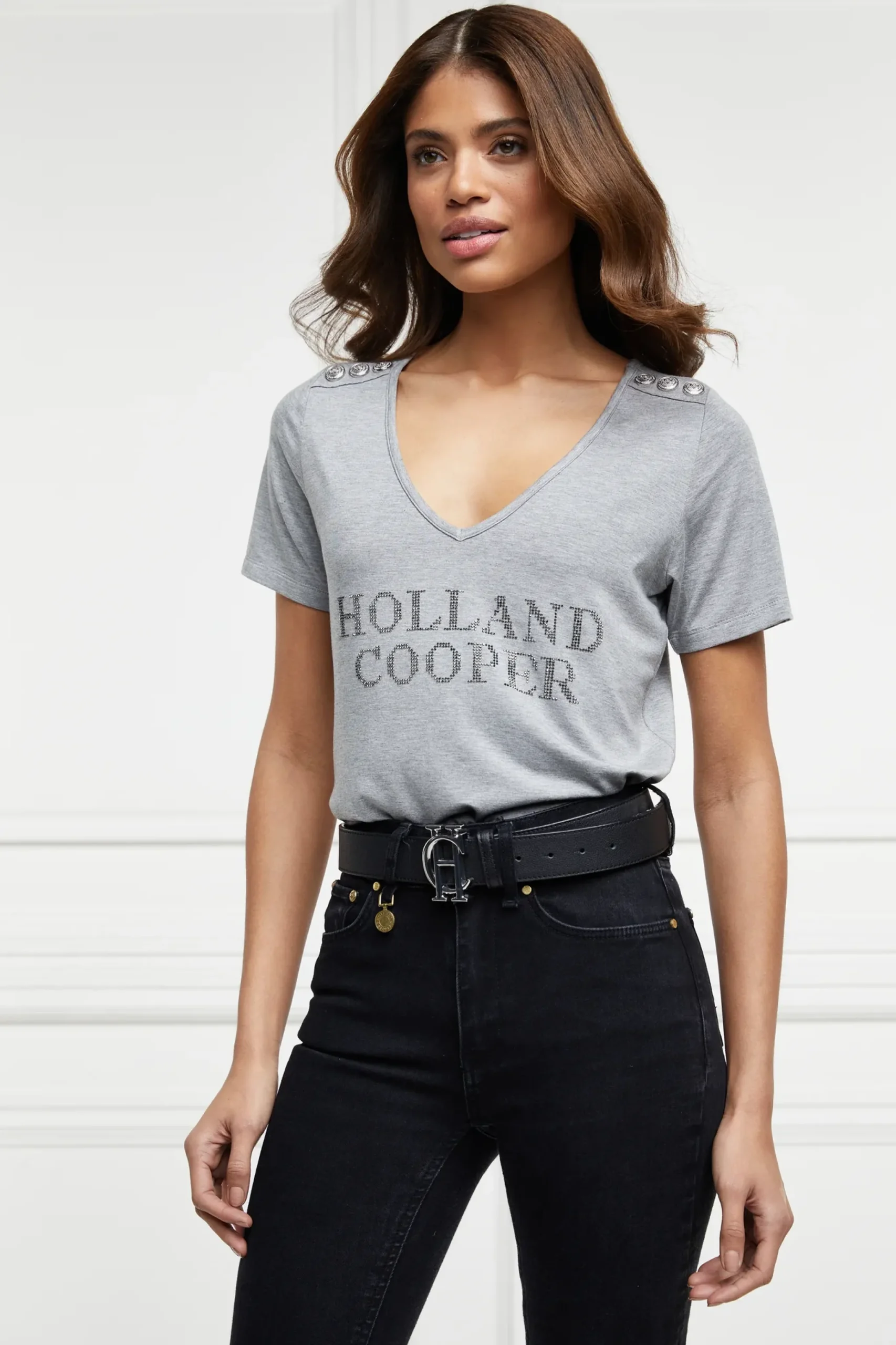 Holland Cooper HC Classic Belt Black Silver Online