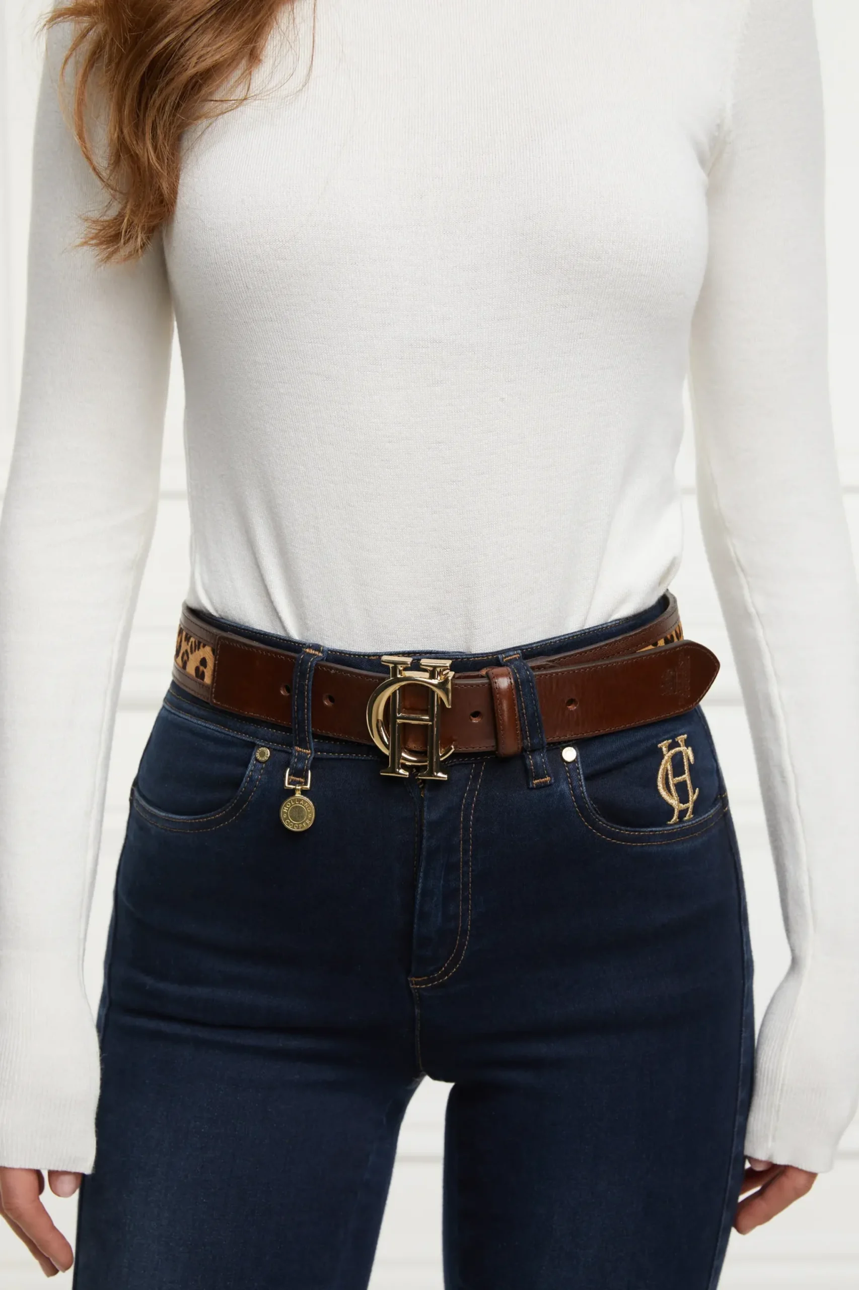 Holland Cooper HC Classic Belt Tan Leopard Online