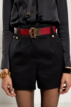 Holland Cooper HC Classic Belt Reversible Heritage Red Black Croc Best