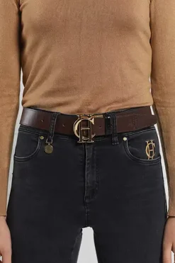 Holland Cooper HC Classic Belt Reversible Chocolate Black Croc Online