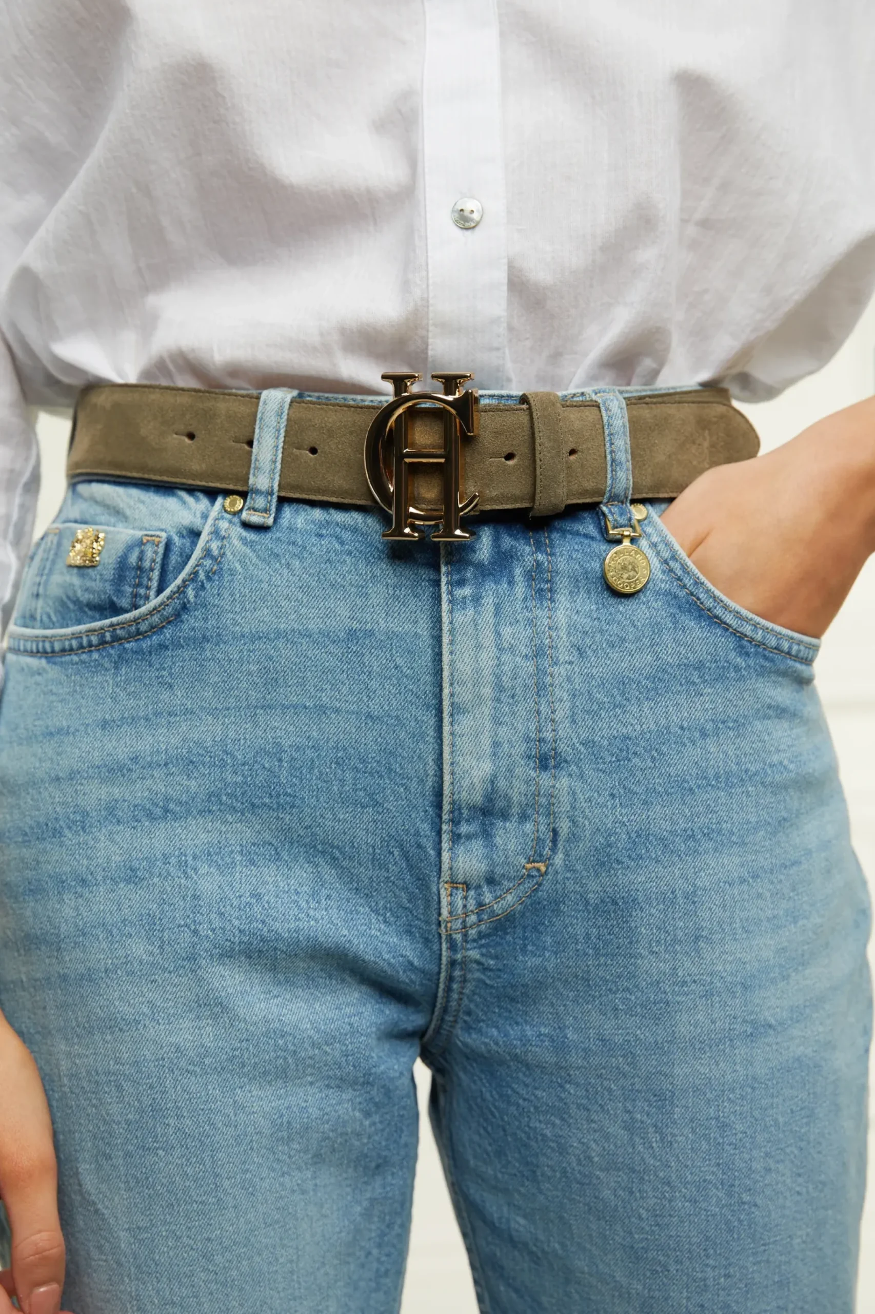 Holland Cooper HC Classic Belt Suede Khaki