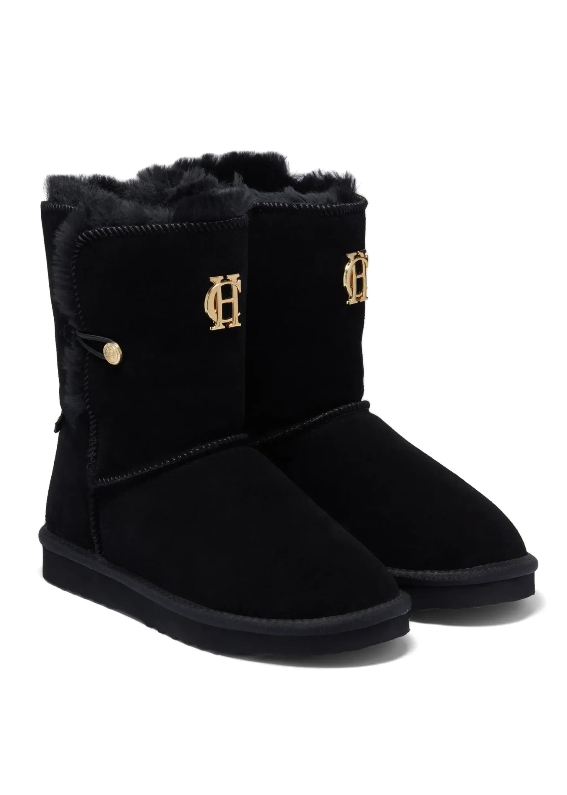 Holland Cooper HC Shearling Boot Black Sale
