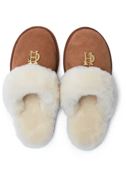 Holland Cooper HC Shearling Slipper Tan Best