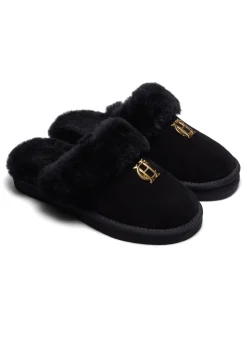 Holland Cooper HC Shearling Slipper Black Discount