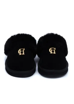 Holland Cooper HC Shearling Slipper Black Discount