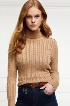 Holland Cooper HC Slim Logo Belt Tan Hot