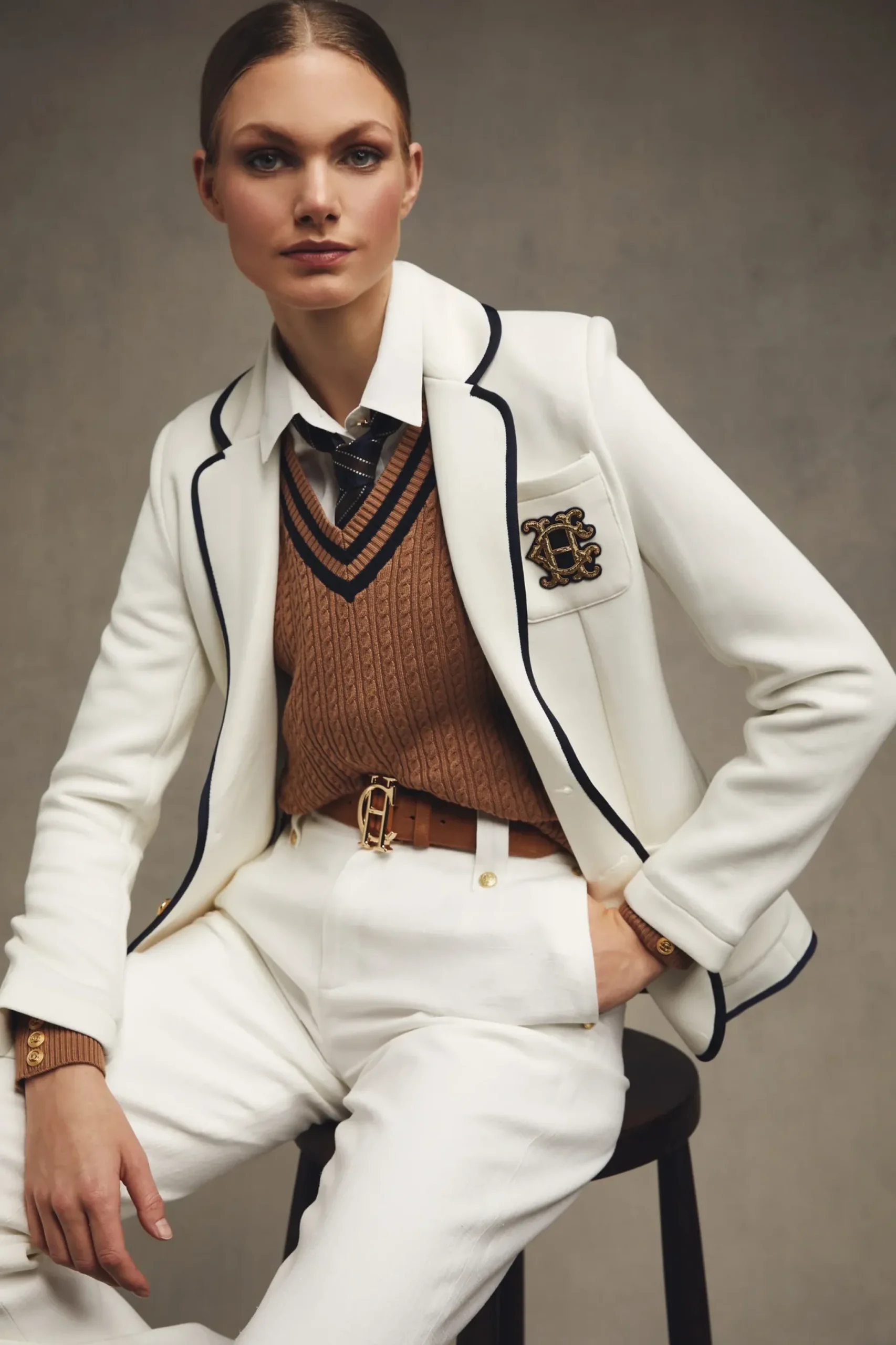 Holland Cooper Henley Blazer Cream Online