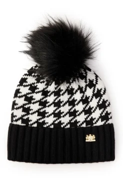 Holland Cooper Heritage Bobble Hat Houndstooth New