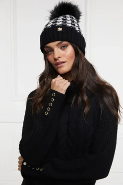 Holland Cooper Heritage Bobble Hat Houndstooth New