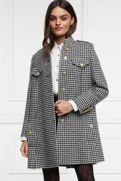 Holland Cooper Highbury Cape Coat Houndstooth Online