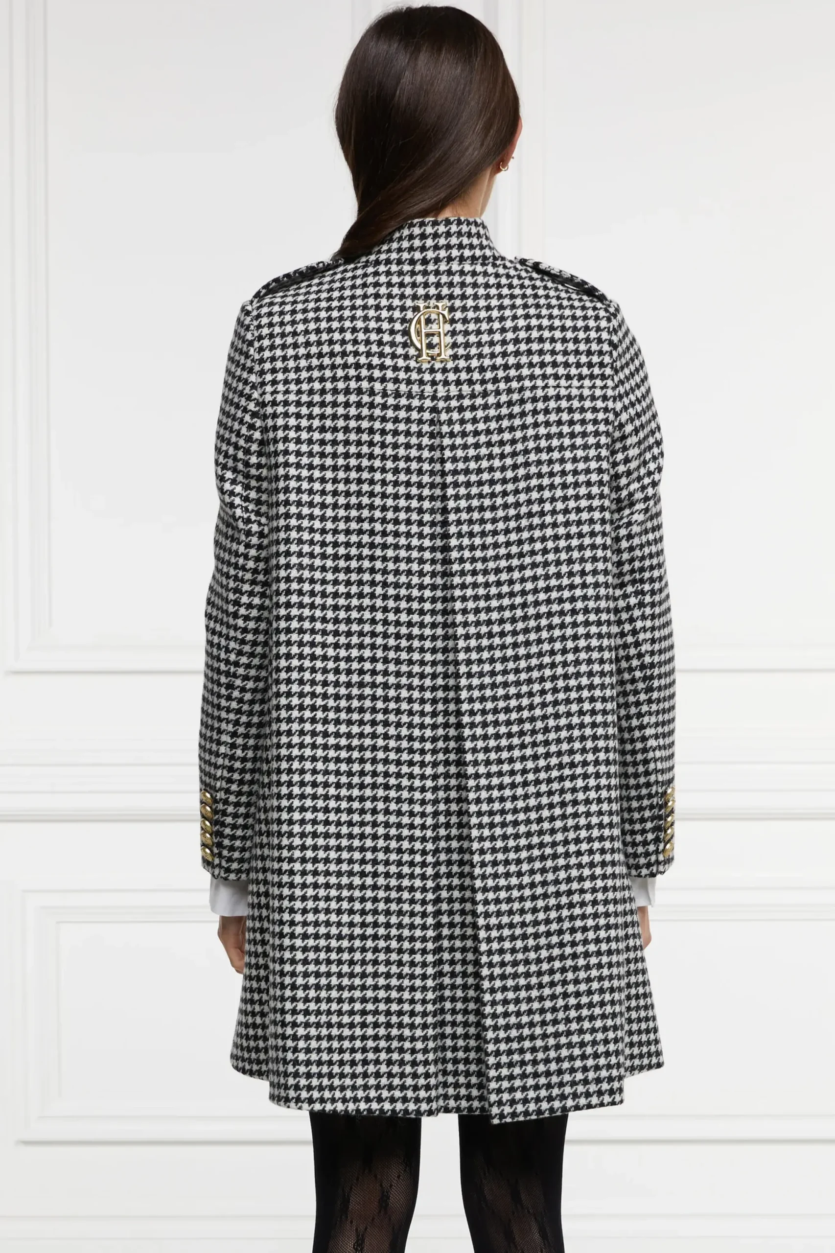 Holland Cooper Highbury Cape Coat Houndstooth Online