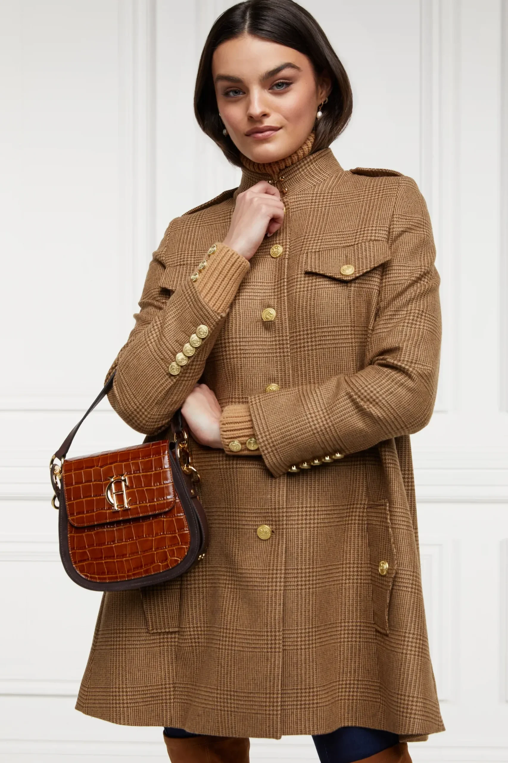 Holland Cooper Highbury Cape Coat Tawny Best