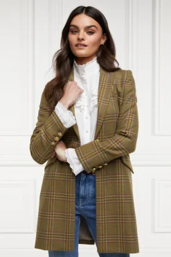 Holland Cooper Highgrove Coat Avebury Green Check Discount