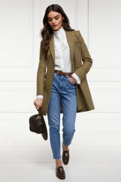 Holland Cooper Highgrove Coat Avebury Green Check Discount
