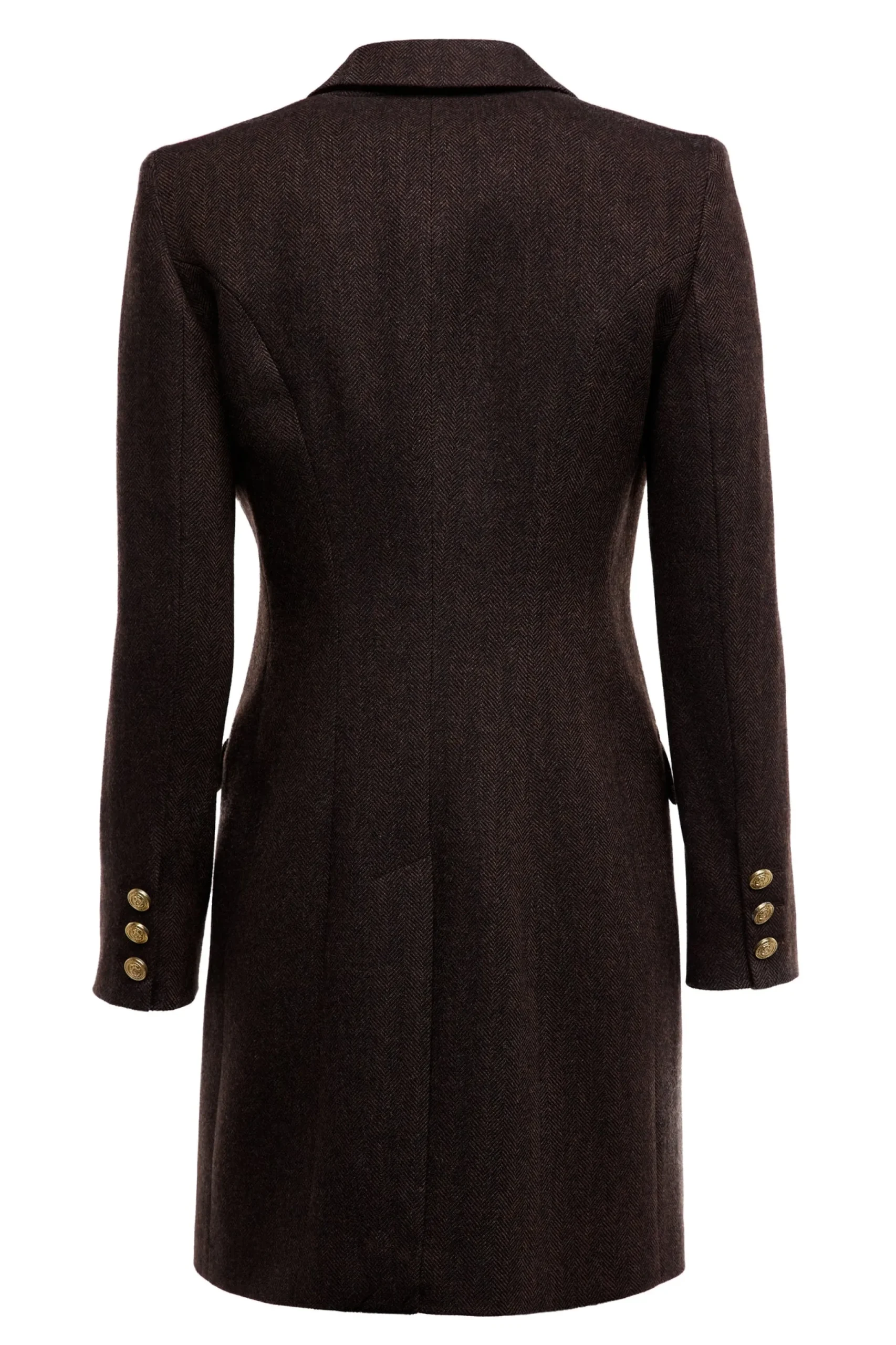 Holland Cooper Highgrove Coat Chocolate Herringbone Online