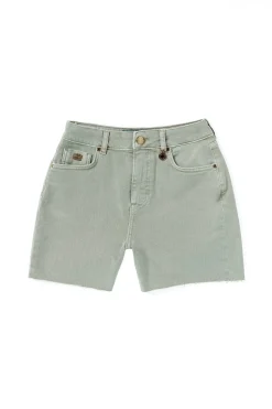 Holland Cooper High Rise Denim Short Sage