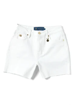Holland Cooper High Rise Denim Short Optic White Discount
