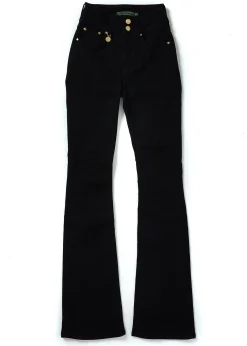 Holland Cooper High Rise Flared Jean Stay Black Best