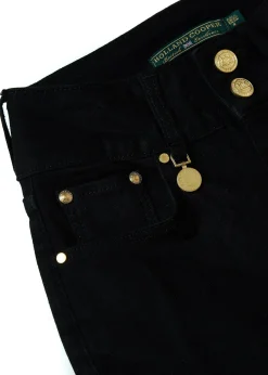 Holland Cooper High Rise Flared Jean Stay Black Best