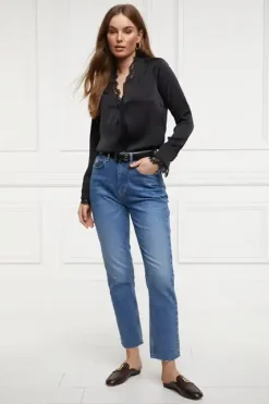 Holland Cooper High Rise Slim Jean True Indigo Discount